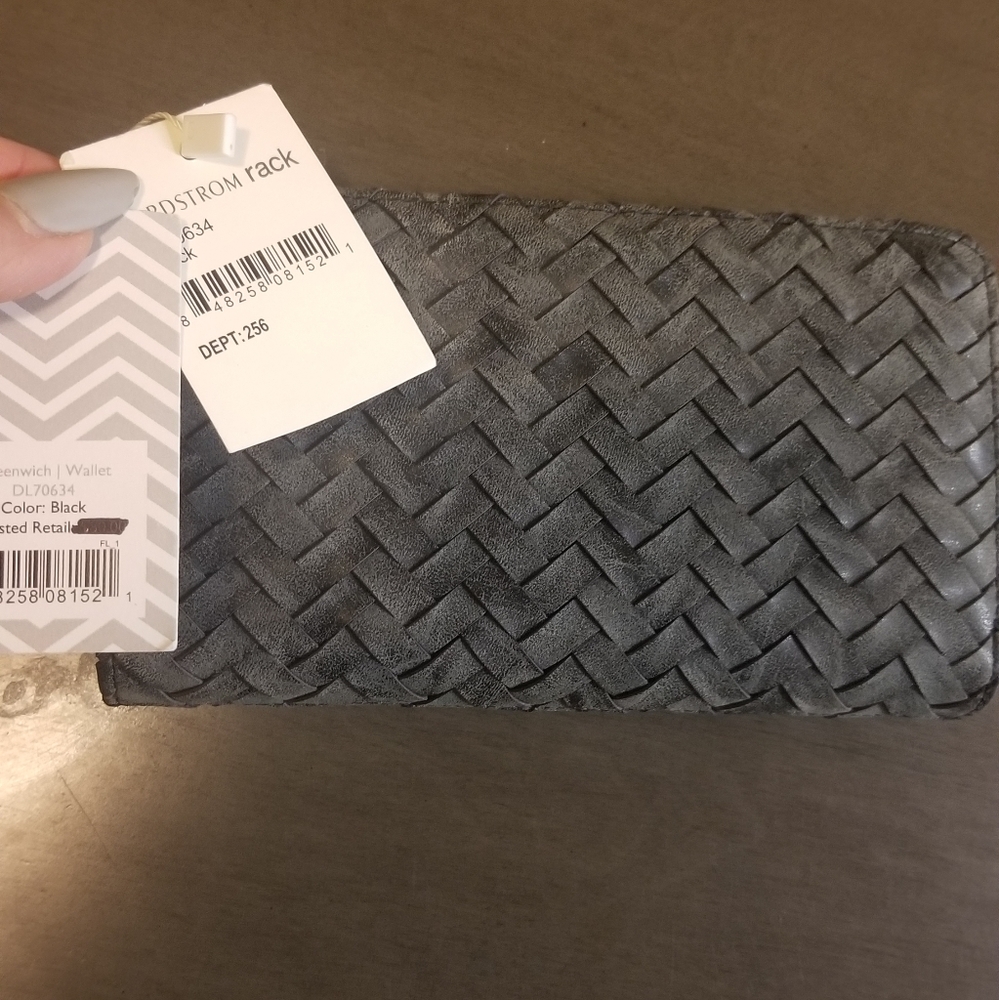 Deux Lux Woven Black wallet